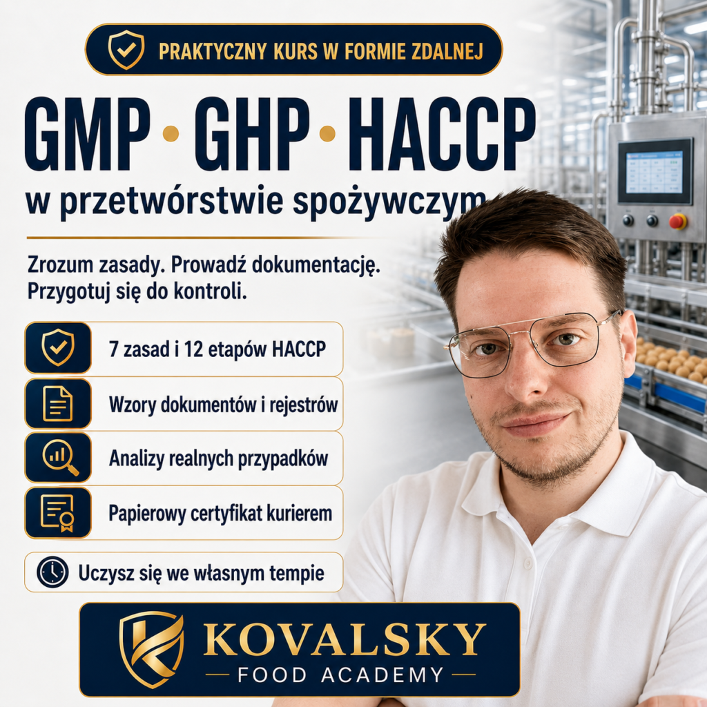 Zasady GMP, GHP i HACCP w przetwórstwie spożywczym
