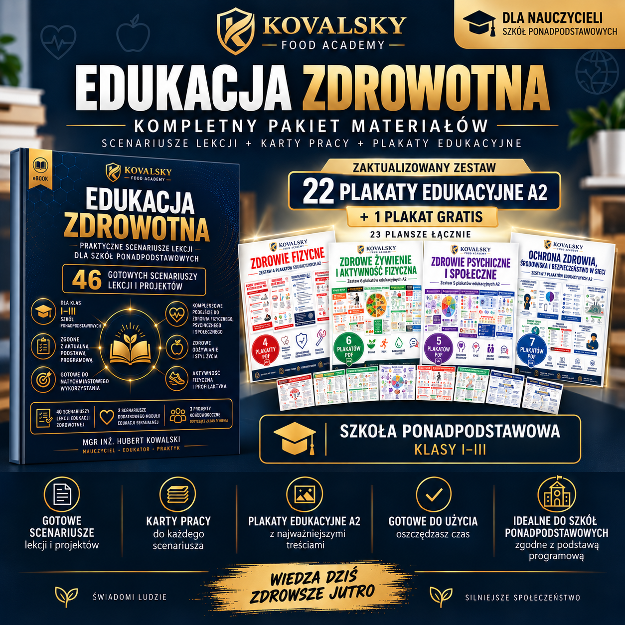 Edukacja zdrowotna - scenariusze, karty pracy i plakaty dla szkoły ponadpodstawowej